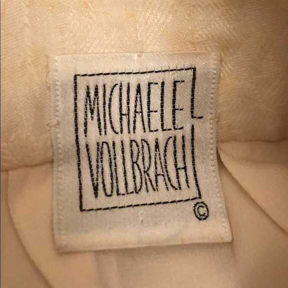 Michaele Vollbrach Wide Leg Silk Linen Damask Pant - Picture 6 of 8